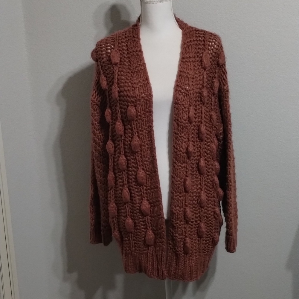FavLux Fashion Cardigan Deep Rose Size M/L